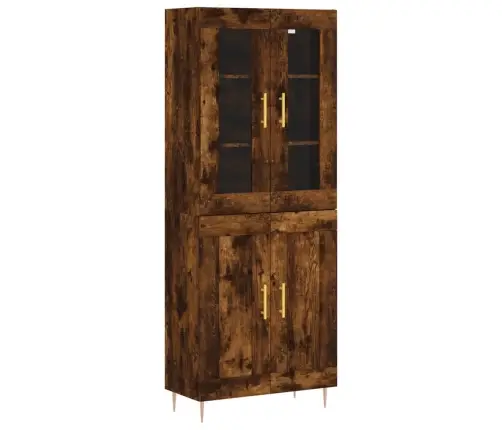 Kõrge Kapp, Suitsutatud Tamm, 69,5 X 34 X 180 cm Tehispuit