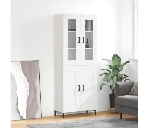 Augstais Skapis, Balts, 69,5X34X180 Cm, Inženierijas Koks Vidaxl