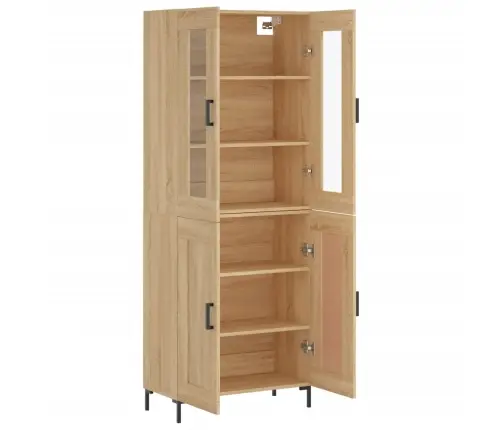 Augstais Skapis, Ozolkoka, 69,5X34X180 Cm, Inženierijas Koks Vidaxl