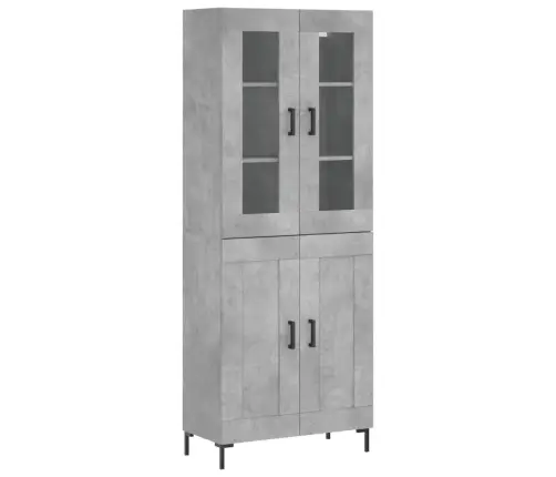 Augstais Skapis, Pelēks, 69,5X34X180 Cm, Inženierijas Koks Vidaxl