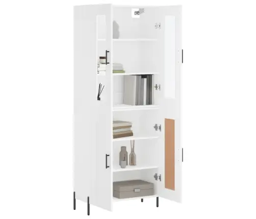 Augstais Skapis, Balts, 69,5X34X180 Cm, Inženierijas Koks Vidaxl