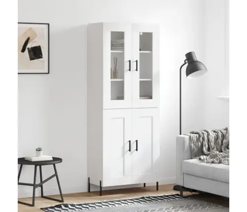 Augstais Skapis, Balts, 69,5X34X180 Cm, Inženierijas Koks Vidaxl