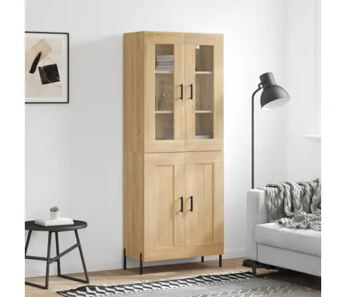 Augstais Skapis, Ozolkoka, 69,5X34X180 Cm, Inženierijas Koks Vidaxl