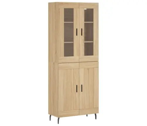 Augstais Skapis, Ozolkoka, 69,5X34X180 Cm, Inženierijas Koks Vidaxl