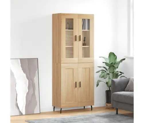 Augstais Skapis, Ozolkoka, 69,5X34X180 Cm, Inženierijas Koks Vidaxl