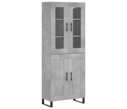 Kõrge Kapp, Betoonhall, 69,5 X 34 X 180 cmTehispuit