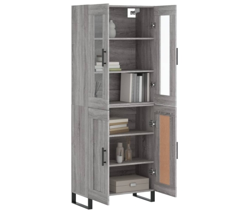 Kõrge Kapp, Hall Sonoma Tamm, 69,5 X 34 X 180 cm Tehispuit