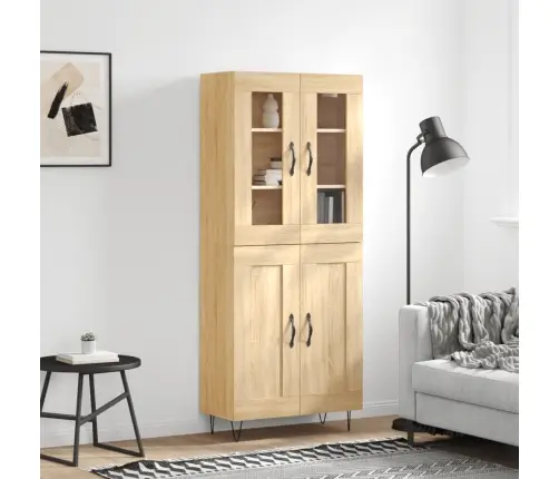 Augstais Skapis, Ozolkoka, 69,5X34X180 Cm, Inženierijas Koks Vidaxl Augstais Skapis, Ozolkoka, 69,5X34X180 Cm, Inženierijas Koks Vidaxl