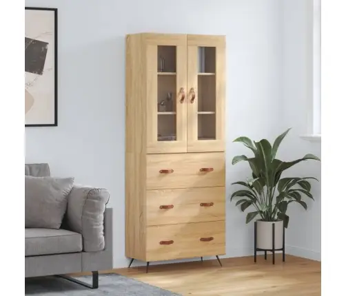 Augstais Skapis, Ozolkoka, 69,5X34X180 Cm, Inženierijas Koks Vidaxl