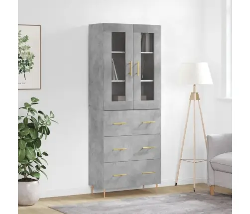 Augstais Skapis, Pelēks, 69,5X34X180 Cm, Inženierijas Koks Vidaxl Augstais Skapis, Pelēks, 69,5X34X180 Cm, Inženierijas Koks Vidaxl