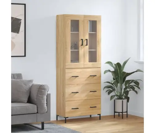 Augstais Skapis, Ozolkoka, 69,5X34X180 Cm, Inženierijas Koks Vidaxl