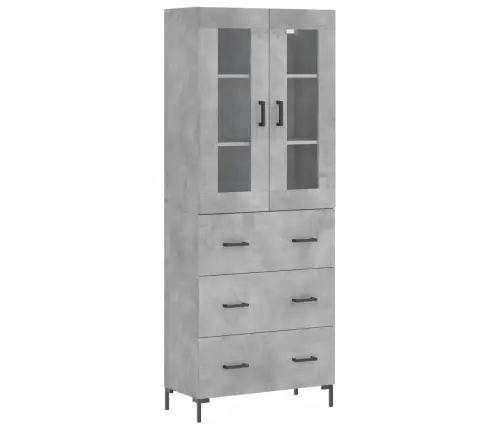 Kõrge Kapp, Betoonhall, 69,5 X 34 X 180 cmTehispuit