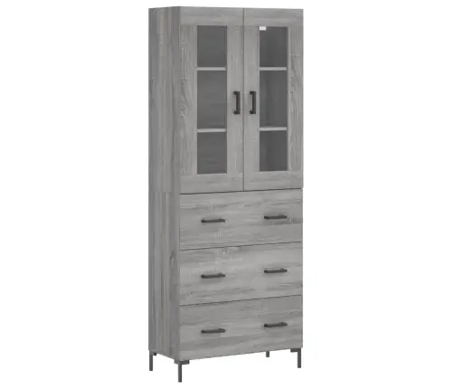 Augstais Skapis, Pelēks, 69,5X34X180 Cm, Inženierijas Koks Vidaxl Augstais Skapis, Pelēks, 69,5X34X180 Cm, Inženierijas Koks Vidaxl