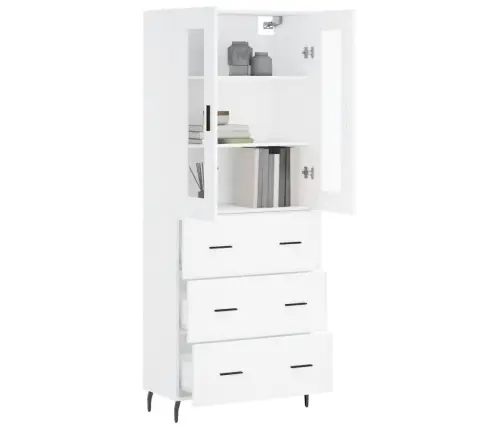 Augstais Skapis, Balts, 69,5X34X180 Cm, Inženierijas Koks Vidaxl