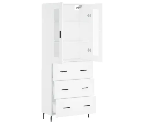 Augstais Skapis, Balts, 69,5X34X180 Cm, Inženierijas Koks Vidaxl