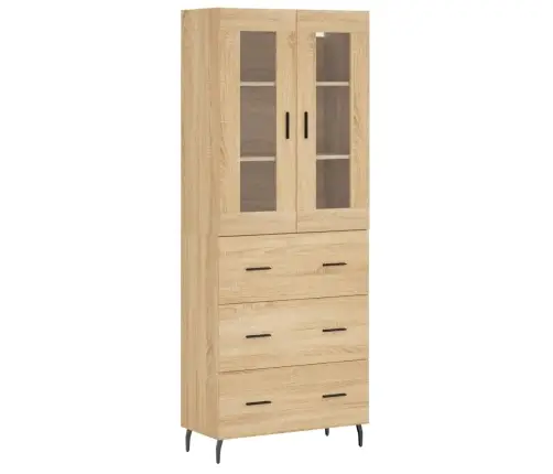 Augstais Skapis, Ozolkoka, 69,5X34X180 Cm, Inženierijas Koks Vidaxl