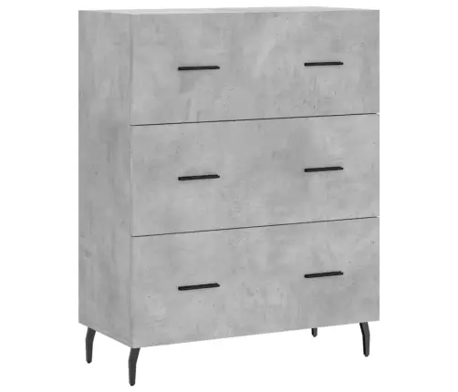 Komoda, Betono Pilkos Spalvos, 69,5X34X180cm Apdirbta Mediena