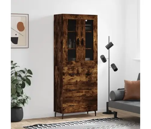 Augstais Skapis, Ozolkoka, 69,5X34X180 Cm, Inženierijas Koks Vidaxl