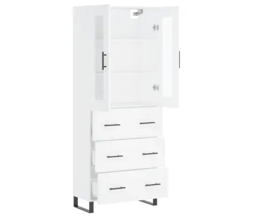 Augstais Skapis, Balts, 69,5X34X180 Cm, Inženierijas Koks Vidaxl