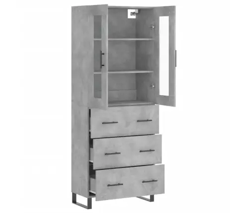 Augstais Skapis, Pelēks, 69,5X34X180 Cm, Inženierijas Koks Vidaxl Augstais Skapis, Pelēks, 69,5X34X180 Cm, Inženierijas Koks Vidaxl