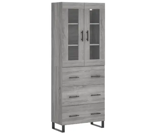 Kõrge Kapp, Hall Sonoma Tamm, 69,5 X 34 X 180 cm Tehispuit