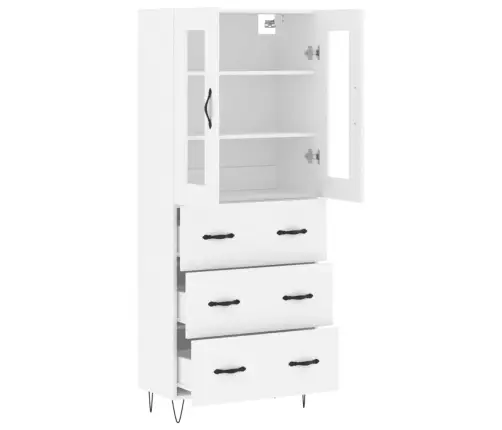 Augstais Skapis, Balts, 69,5X34X180 Cm, Inženierijas Koks Vidaxl