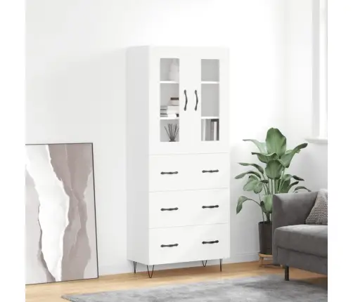 Augstais Skapis, Balts, 69,5X34X180 Cm, Inženierijas Koks Vidaxl