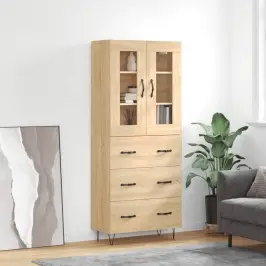 Augstais Skapis, Ozolkoka, 69,5X34X180 Cm, Inženierijas Koks Vidaxl