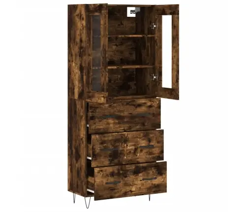 Kõrge Kapp, Suitsutatud Tamm, 69,5 X 34 X 180 cm Tehispuit