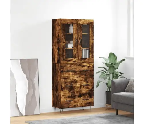 Kõrge Kapp, Suitsutatud Tamm, 69,5 X 34 X 180 cm Tehispuit