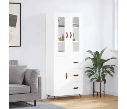 Augstais Skapis, Balts, 69,5X34X180 Cm, Inženierijas Koks Vidaxl