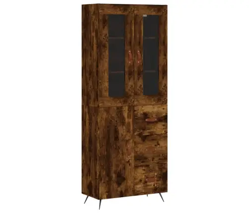 Kõrge Kapp, Suitsutatud Tamm, 69,5 X 34 X 180 cm Tehispuit