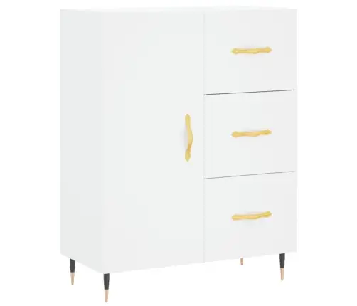 Komoda, Baltos Spalvos, 69,5X34X180cm Apdirbta Mediena