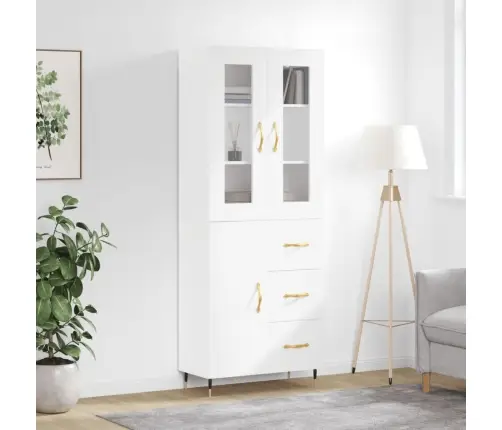 Komoda, Baltos Spalvos, 69,5X34X180cm Apdirbta Mediena