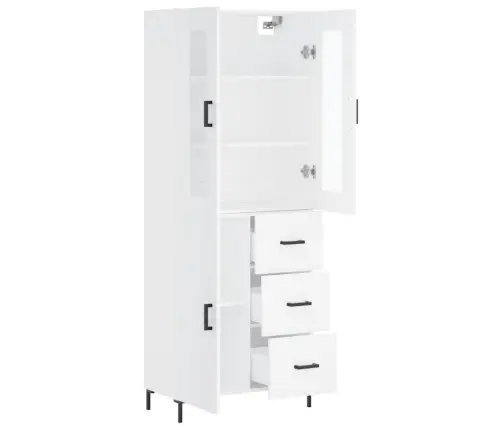 Augstais Skapis, Balts, 69,5X34X180 Cm, Inženierijas Koks Vidaxl