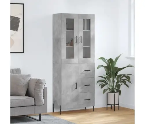 Kõrge Kapp, Betoonhall, 69,5 X 34 X 180 cmTehispuit