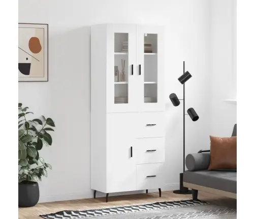 Augstais Skapis, Balts, 69,5X34X180 Cm, Inženierijas Koks Vidaxl