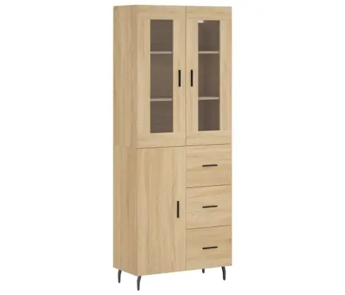 Augstais Skapis, Ozolkoka, 69,5X34X180 Cm, Inženierijas Koks Vidaxl