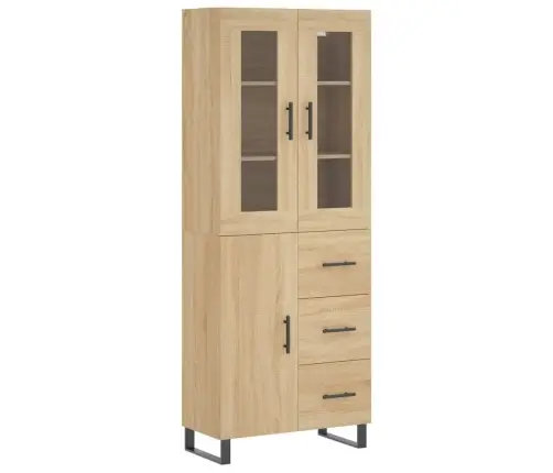 Augstais Skapis, Ozolkoka, 69,5X34X180 Cm, Inženierijas Koks Vidaxl Augstais Skapis, Ozolkoka, 69,5X34X180 Cm, Inženierijas Koks Vidaxl