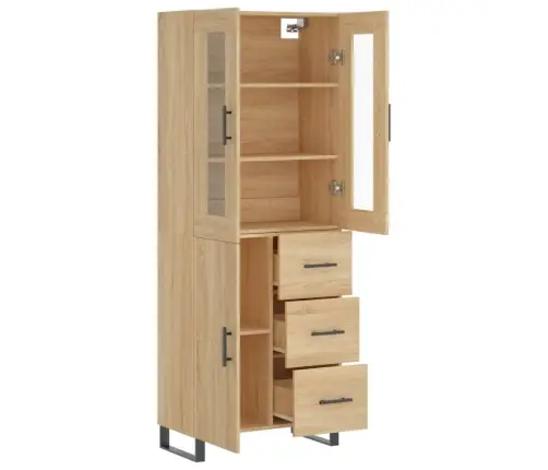 Augstais Skapis, Ozolkoka, 69,5X34X180 Cm, Inženierijas Koks Vidaxl Augstais Skapis, Ozolkoka, 69,5X34X180 Cm, Inženierijas Koks Vidaxl