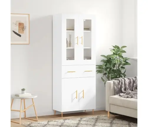 Augstais Skapis, Balts, 69,5X34X180 Cm, Inženierijas Koks Vidaxl