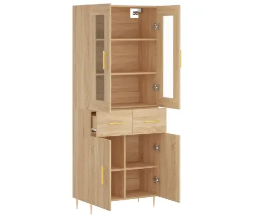 Komoda, Sonoma Ąžuolo Spalvos, 69,5X34X180cm Apdirbta Mediena Komoda, Sonoma Ąžuolo Spalvos, 69,5X34X180cm Apdirbta Mediena