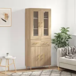 Augstais Skapis, Ozolkoka, 69,5X34X180 Cm, Inženierijas Koks Vidaxl