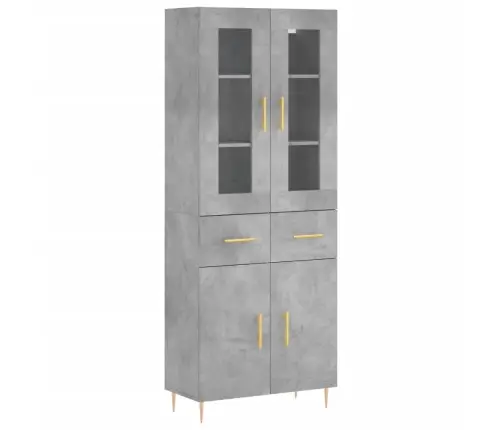 Augstais Skapis, Pelēks, 69,5X34X180 Cm, Inženierijas Koks Vidaxl