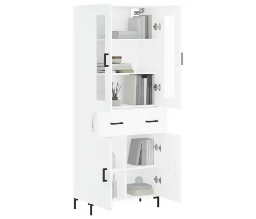 Augstais Skapis, Balts, 69,5X34X180 Cm, Inženierijas Koks Vidaxl