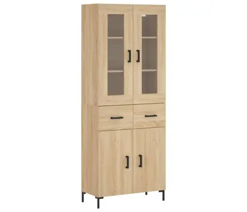 Augstais Skapis, Ozolkoka, 69,5X34X180 Cm, Inženierijas Koks Vidaxl