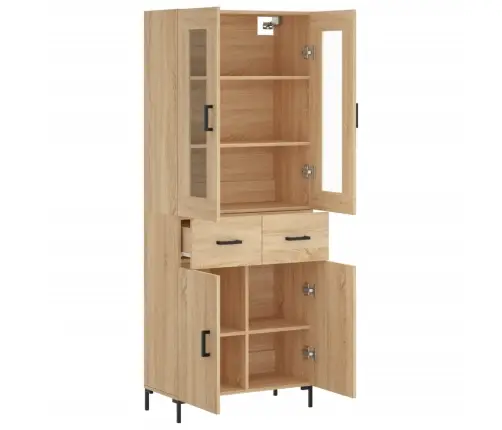 Augstais Skapis, Ozolkoka, 69,5X34X180 Cm, Inženierijas Koks Vidaxl