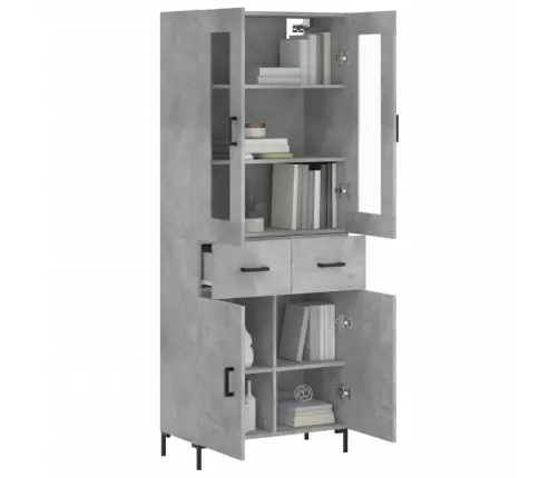 Kõrge Kapp, Betoonhall, 69,5 X 34 X 180 cmTehispuit