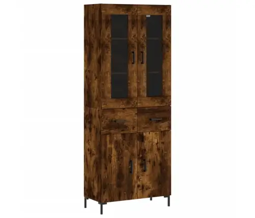 Kõrge Kapp, Suitsutatud Tamm, 69,5 X 34 X 180 cm Tehispuit