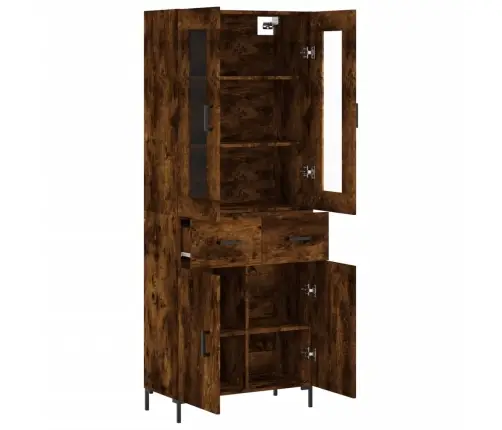 Kõrge Kapp, Suitsutatud Tamm, 69,5 X 34 X 180 cm Tehispuit